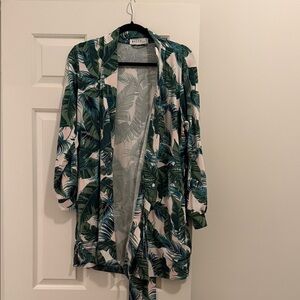 MASONgrey Tropical Leaf Print Women's Robe